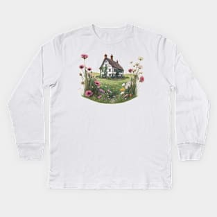 Country farm house Kids Long Sleeve T-Shirt